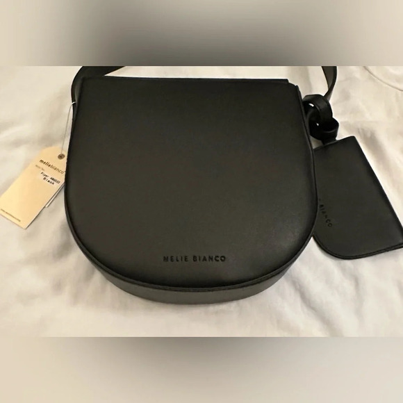 NWT Melie Bianco Piper Vegan Leather Crossbody Bag Black - Picture 5 of 12